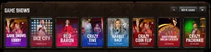 cyber city casino game shows